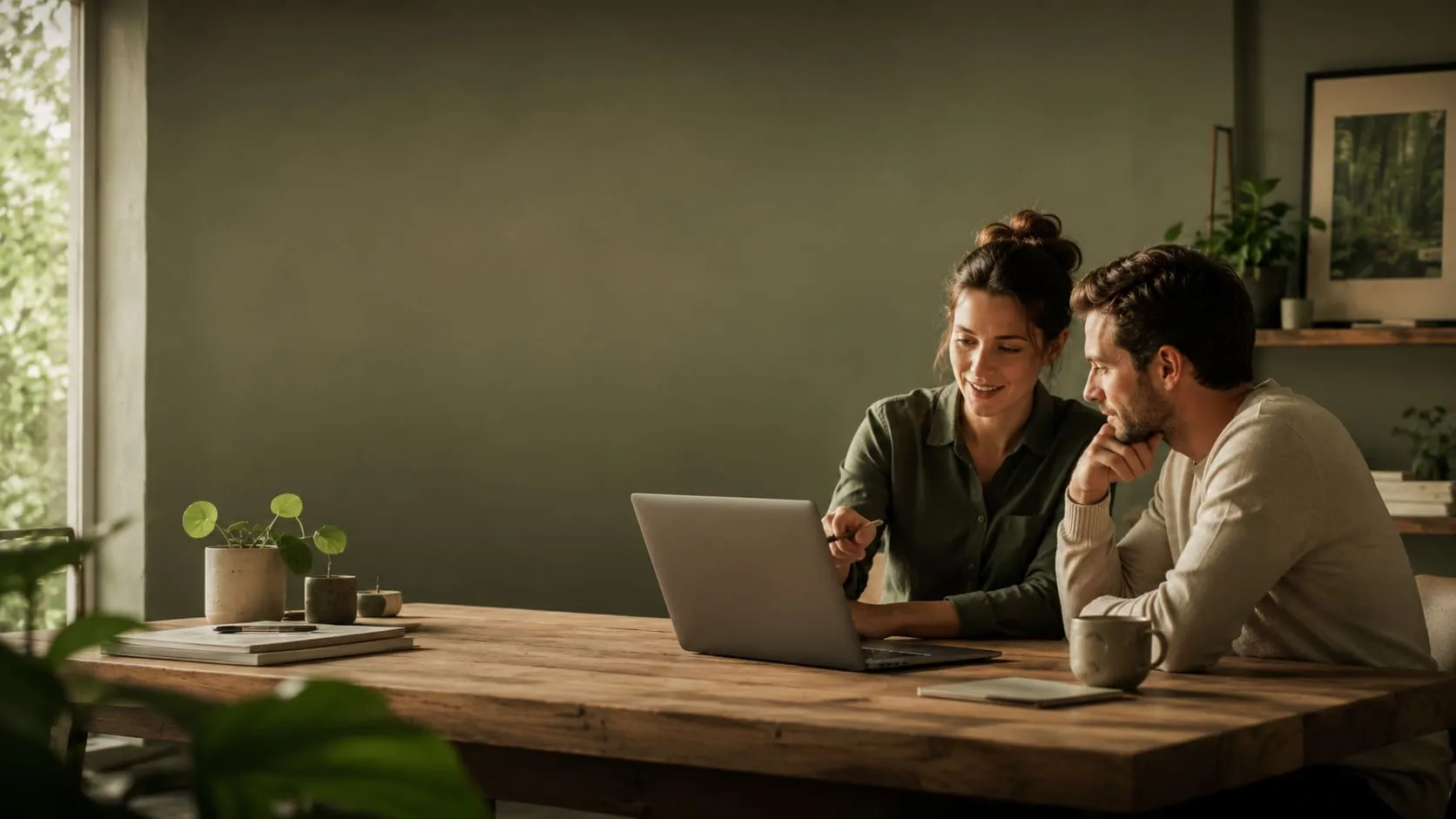 Un conseiller Quicklify présente le site internet en location à un client