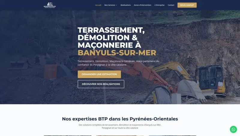 Site Bouammache BTP — Artisan, créé par Quicklify