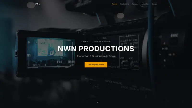 Site NWN Productions — créé par Quicklify